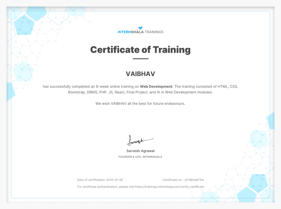 Web Development Training